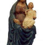 Madonna col bambino terracotta h cm 47